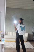 Lade das Bild in den Galerie-Viewer, Butterfly Hoodie - White Blue