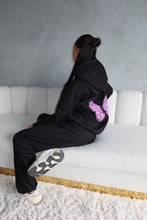 Lade das Bild in den Galerie-Viewer, Butterfly Hoodie - Black Purple