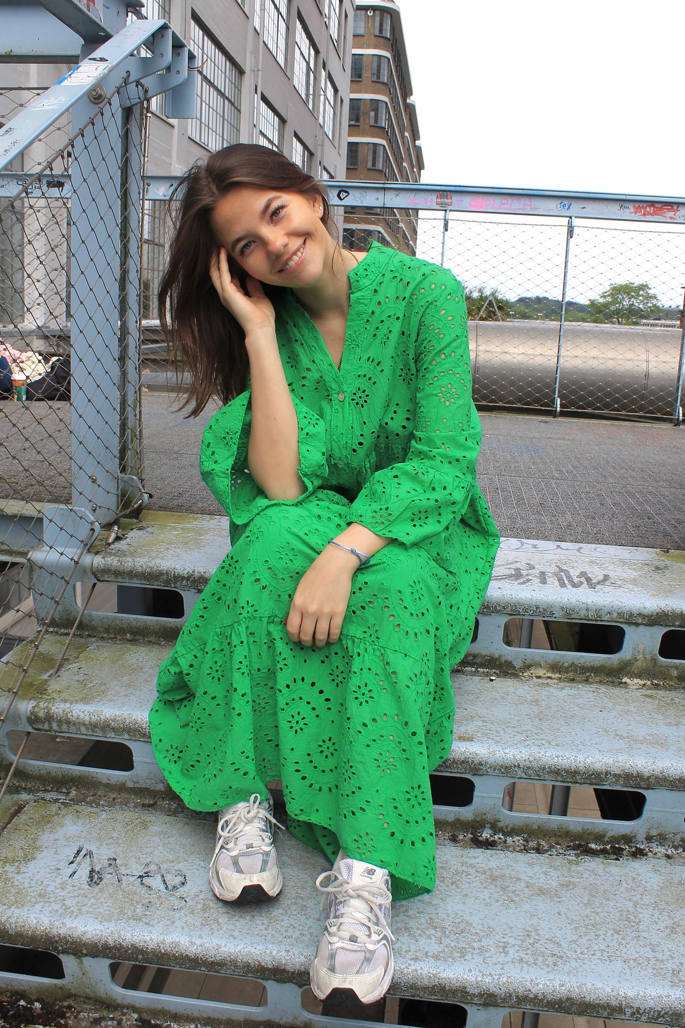 Broderie Dress - Green Soof's Fashion Broderie Dress - Green Soof's Fashion