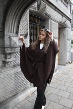 Load image into Gallery viewer, Cape Poncho - Brown
